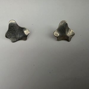 Abstract Silver Earrings